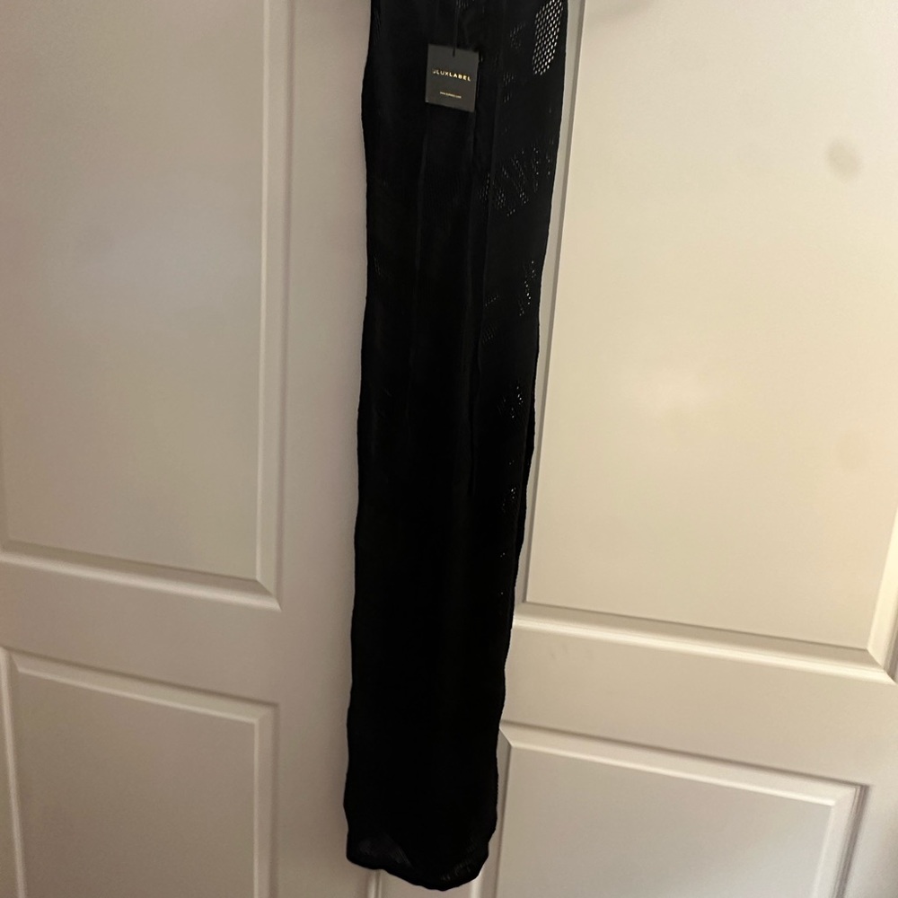 JLUXLABEL Black Knit Cover-Up